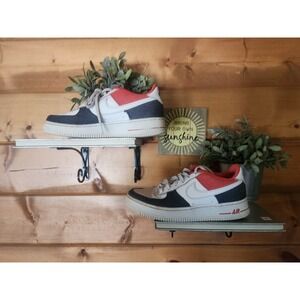 Nike Air Force 1 Denim Red White‎ & Blue Sneakers Shoes Mens 7 DJ5180-100
